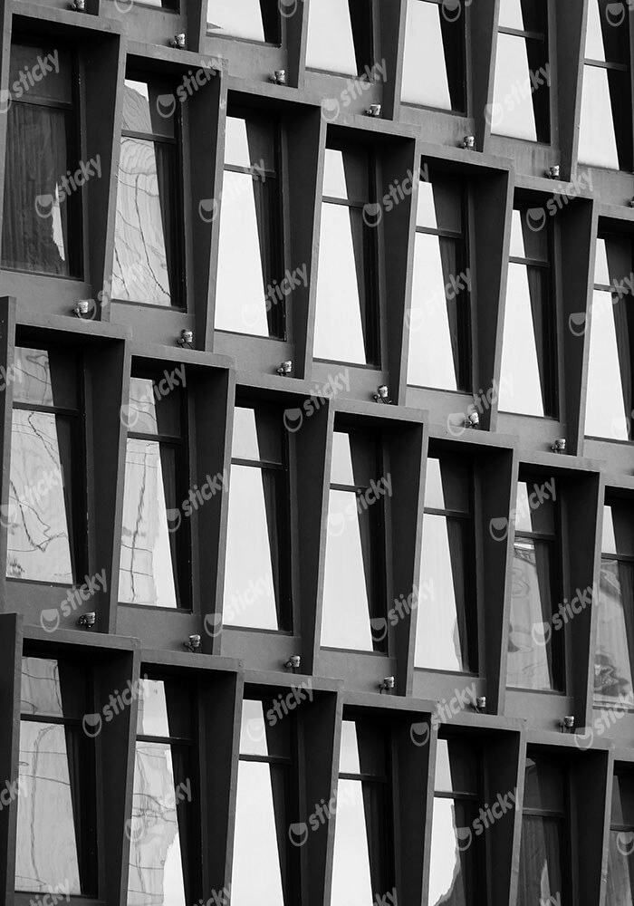 Πίνακας σε Καμβά BLACK AND WHITE ARCHITECTURAL GEOMETRIC SUNSHADES