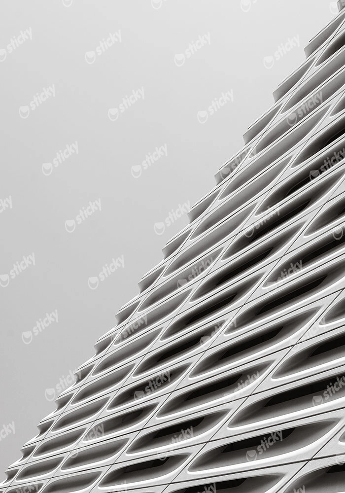 Πίνακας σε Καμβά BLACK AND WHITE ARCHITECTURAL CONCRETE VEIL 2