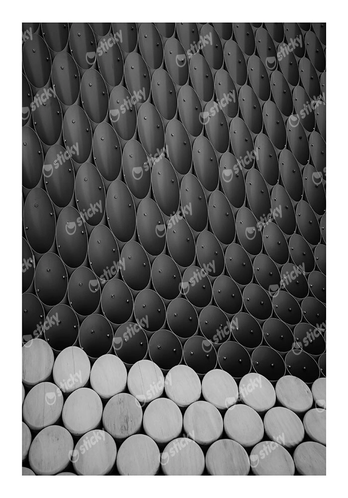 Poster BLACK AND WHITE ARCHITECTURAL ALIEN STRUCTURE