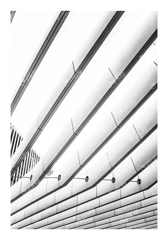 Poster BLACK AND WHITE ARCHITECTURAL BEAMS