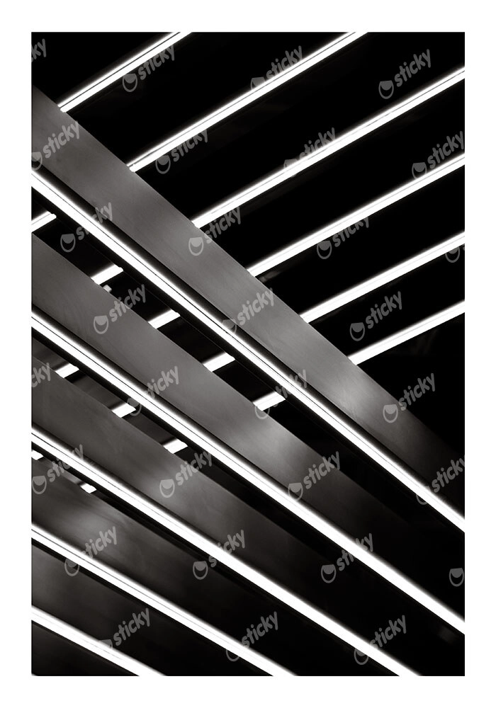 Poster BLACK AND WHITE ARCHITECTURAL CEILING LIGHTS