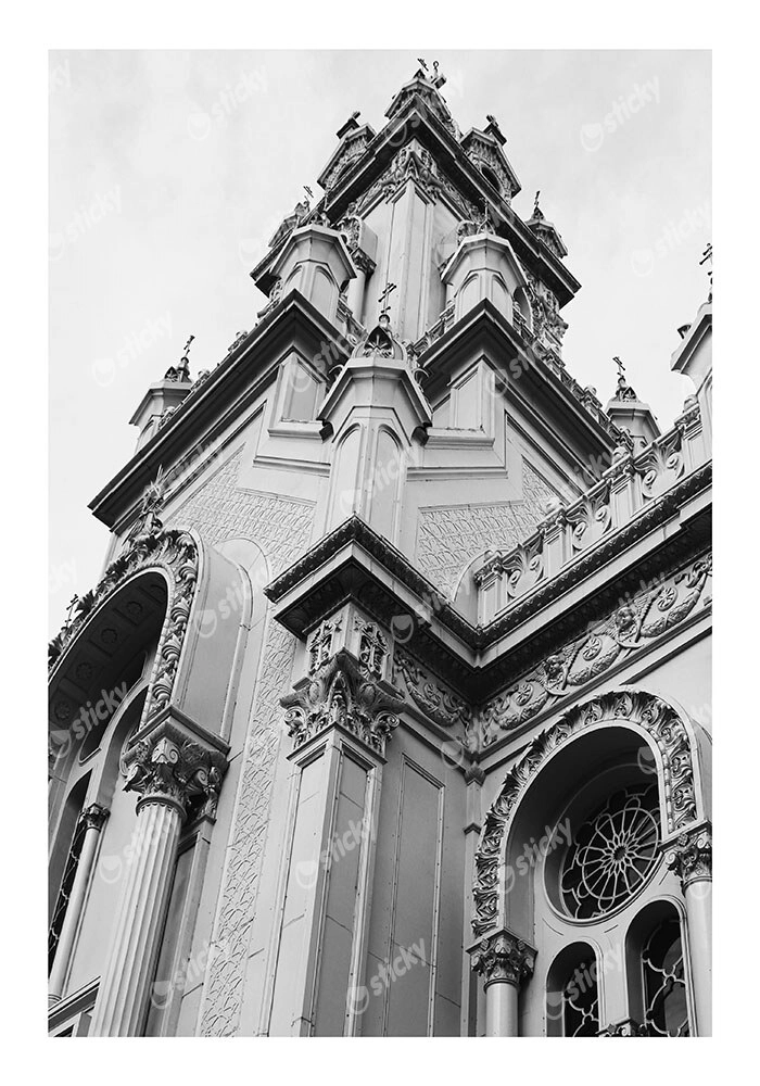 Poster BLACK AND WHITE ARCHITECTURAL CHURCH