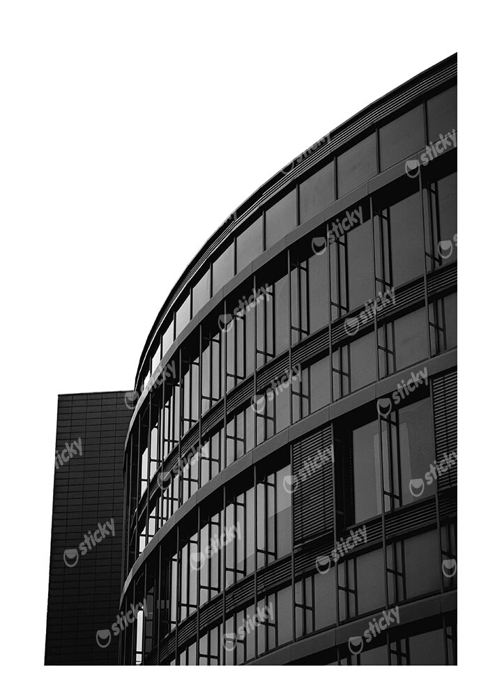 Poster BLACK AND WHITE ARCHITECTURAL CIRCULAR BUILDING