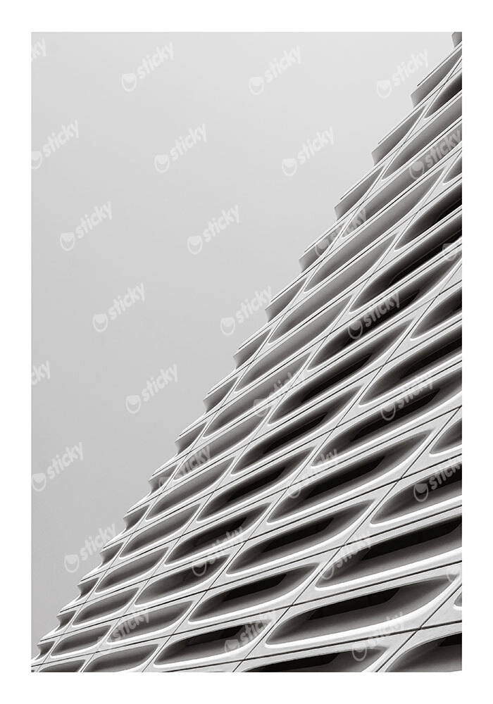 Poster BLACK AND WHITE ARCHITECTURAL CONCRETE VEIL 2