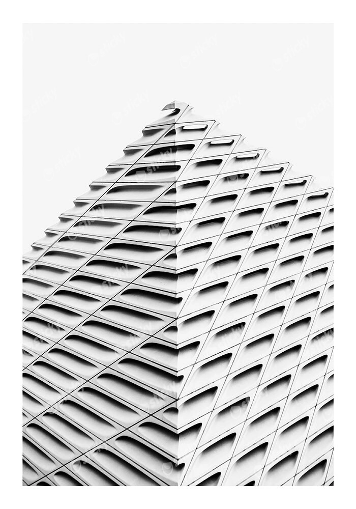 Poster BLACK AND WHITE ARCHITECTURAL CONCRETE VEIL
