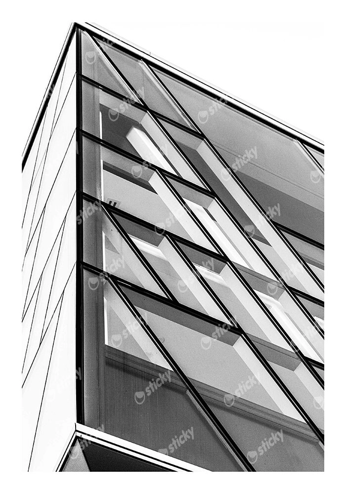 Poster BLACK AND WHITE ARCHITECTURAL GEOMETRIC FRAMES