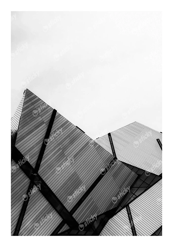 Poster BLACK AND WHITE ARCHITECTURAL GEOMETRIC MUSEUM