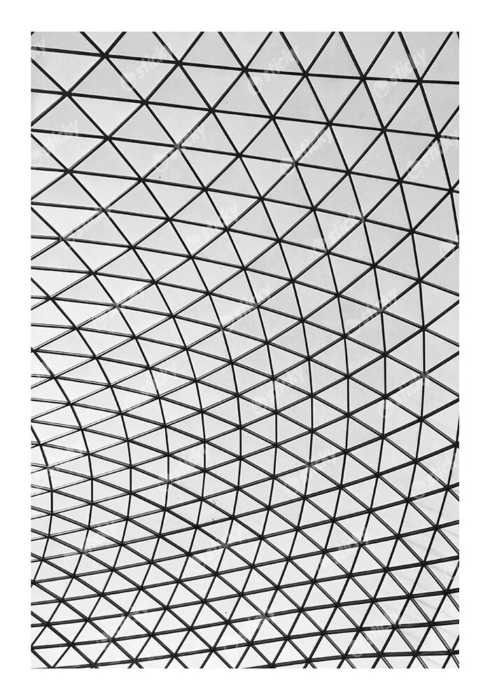 Poster BLACK AND WHITE ARCHITECTURAL GLASS ROOF CANOPY