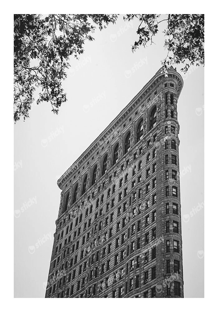 Poster BLACK AND WHITE ARCHITECTURAL NARROW BUILDING 3