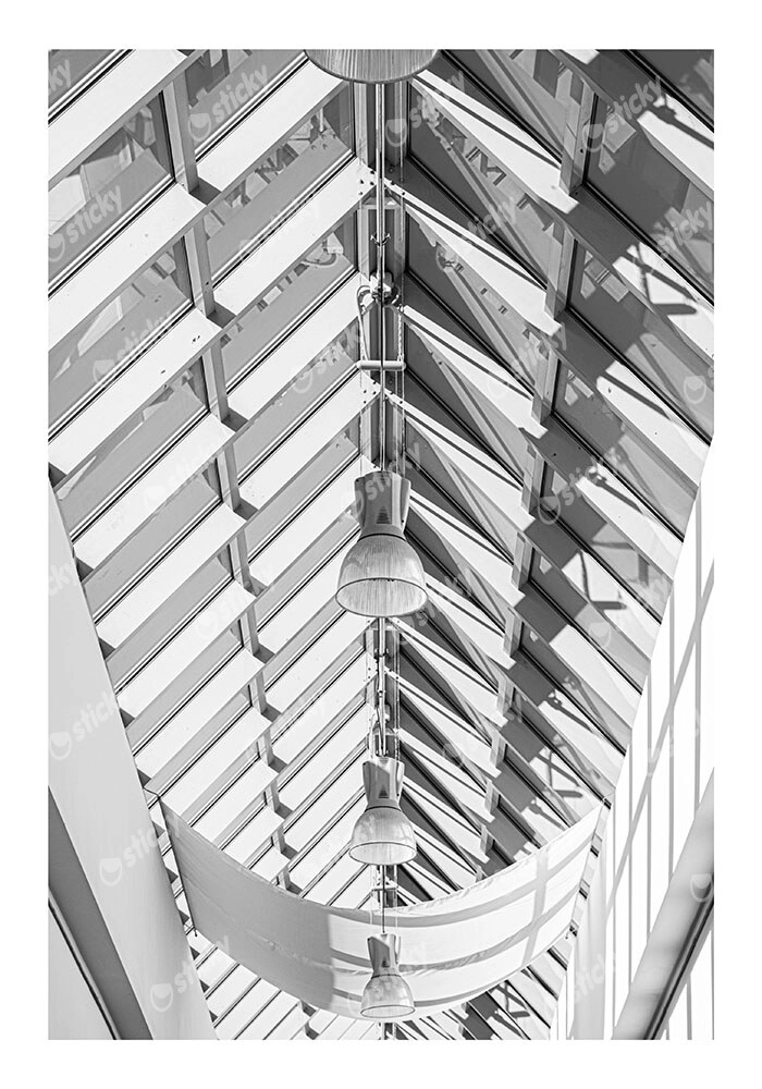 Poster BLACK AND WHITE ARCHITECTURAL SKYLIGHT 5