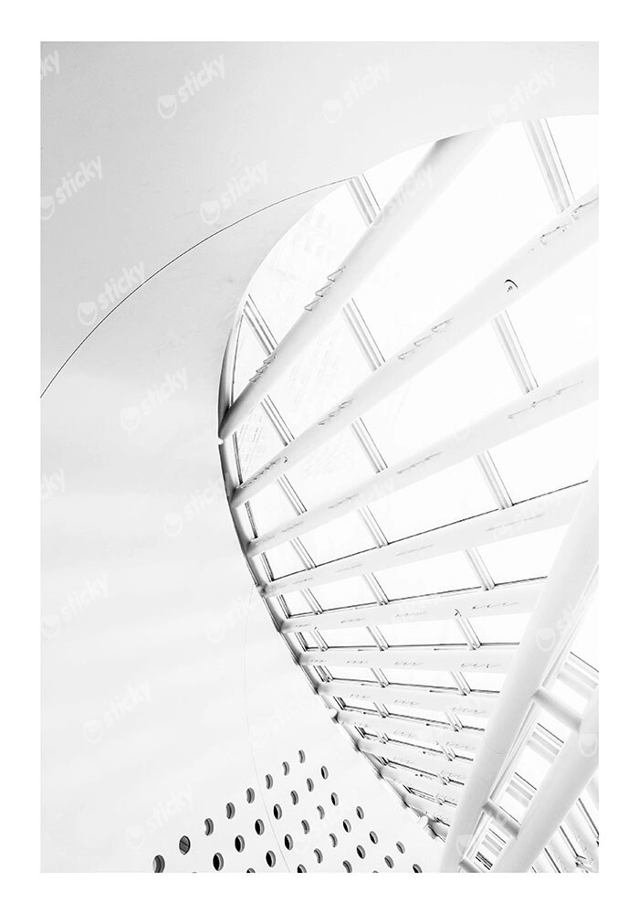 Poster BLACK AND WHITE ARCHITECTURAL SKYLIGHT