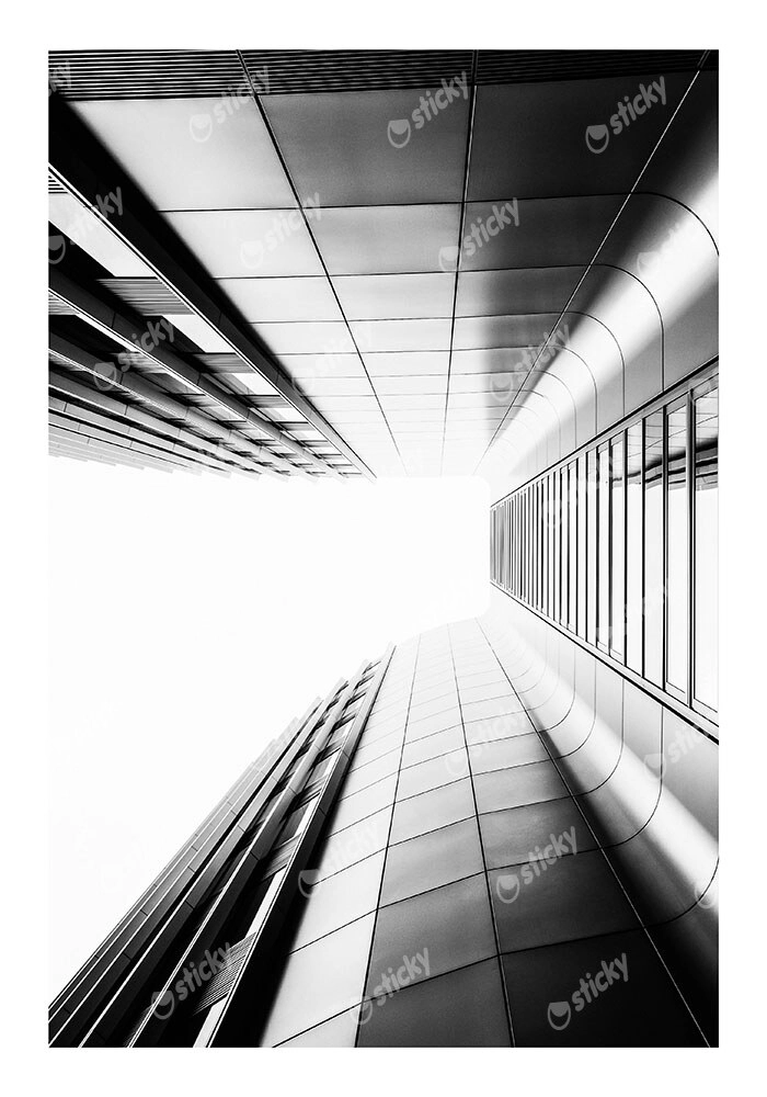 Poster BLACK AND WHITE ARCHITECTURAL SKYSCRAPERS 7