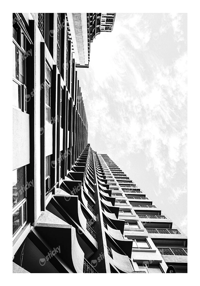 Poster BLACK AND WHITE ARCHITECTURAL STRUCTURAL LINES