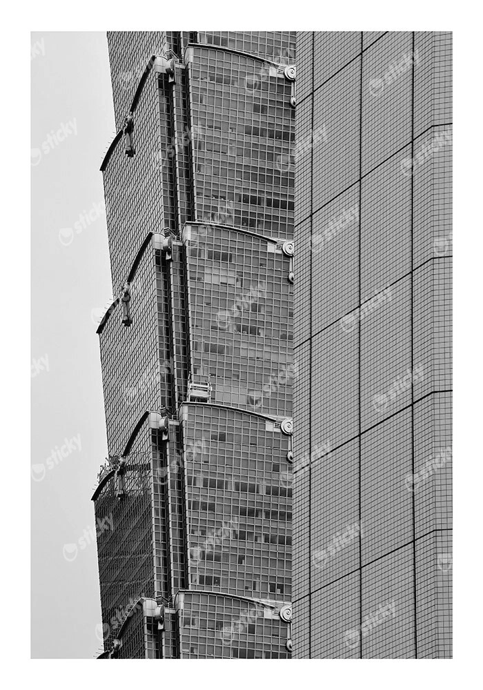 Poster BLACK AND WHITE ARCHITECTURAL TEXTURED GEOMETRIC
