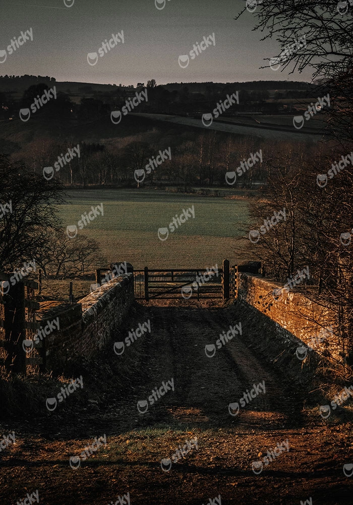 Πίνακας σε Καμβά RUSTIC FARMHOUSE FIELD