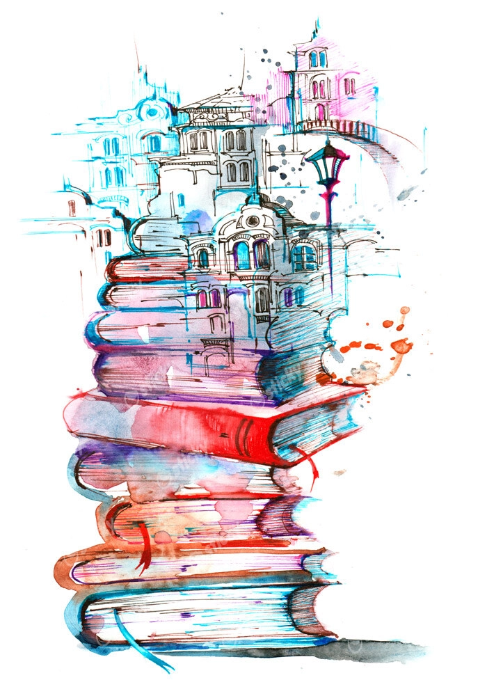 Πινακας σε καμβά BOOKS IN THE CITY