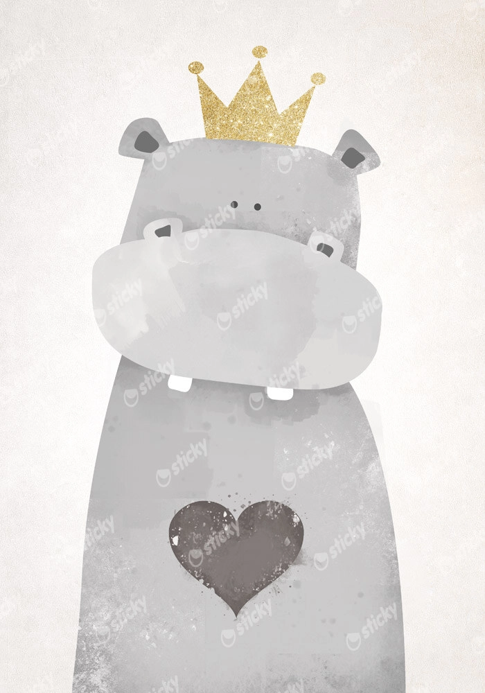 Πινακας σε καμβά CUTE HIPPO
