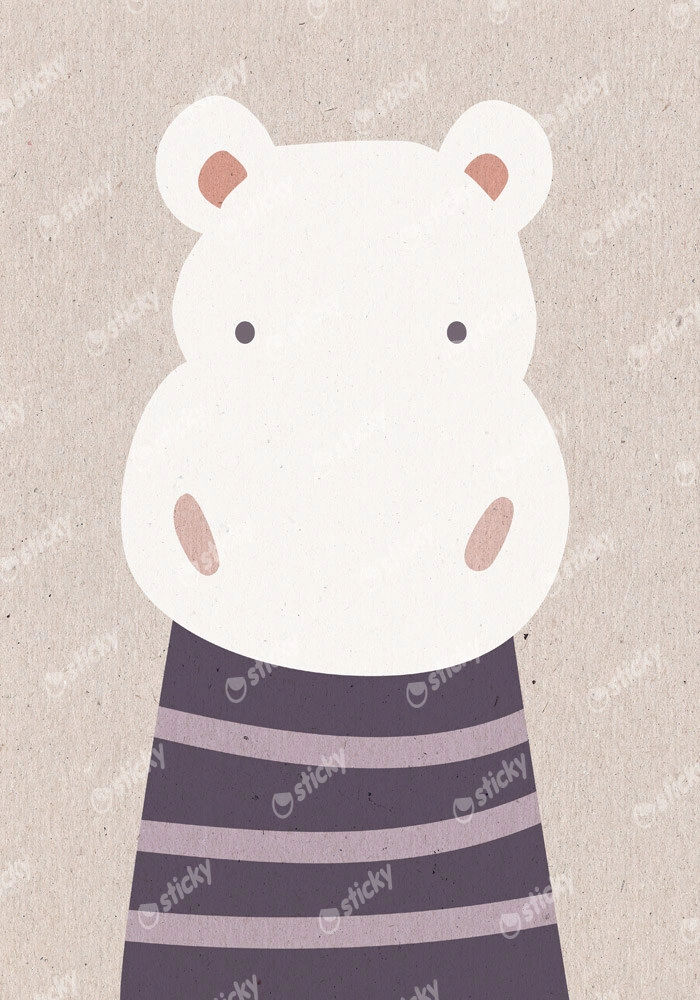 Πινακας σε καμβά CUTE HIPPO 2