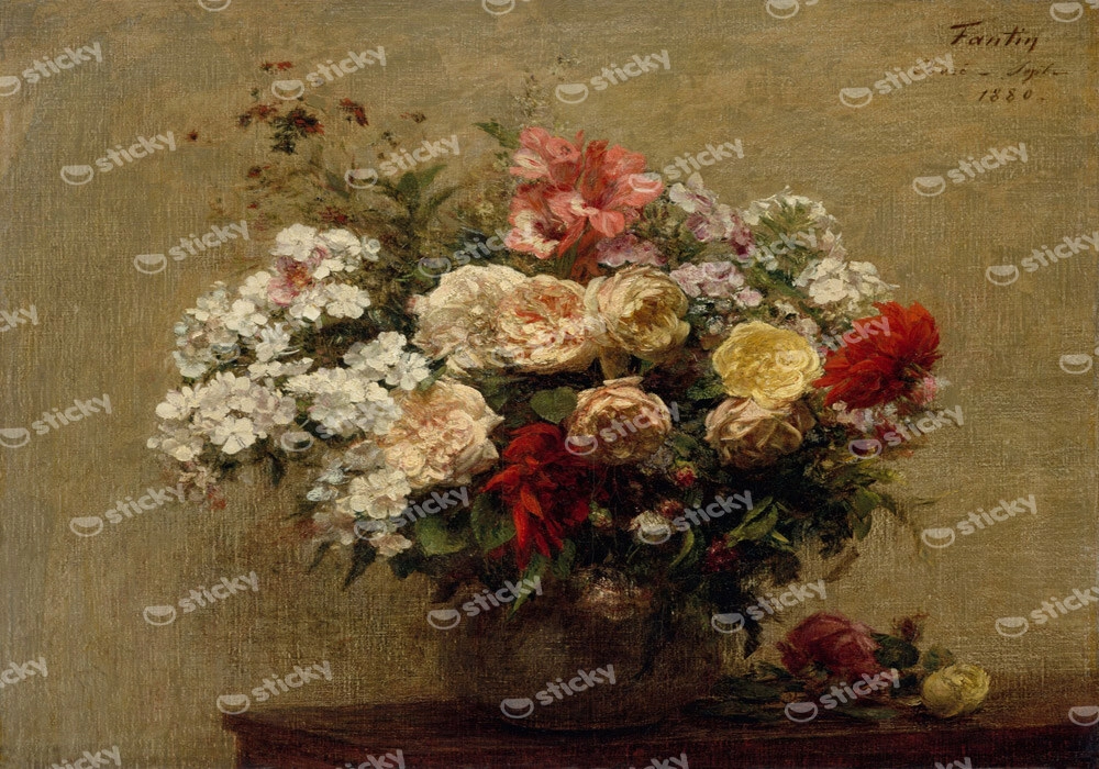 Πινακας σε καμβά FANTIN LATOUR - SUMMER FLOWERS
