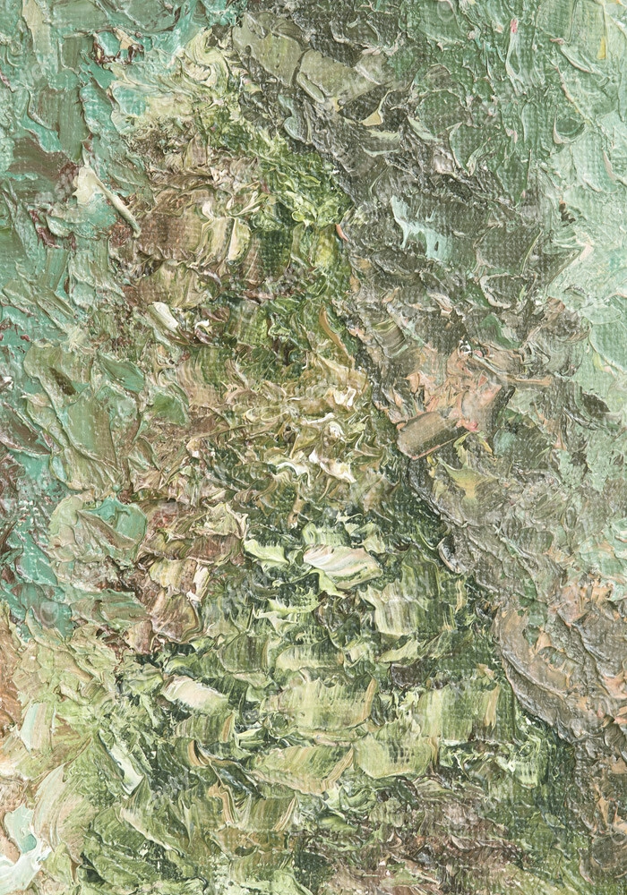 Πινακας σε καμβά GREEN ABSTRACT PALETTE KNIFE