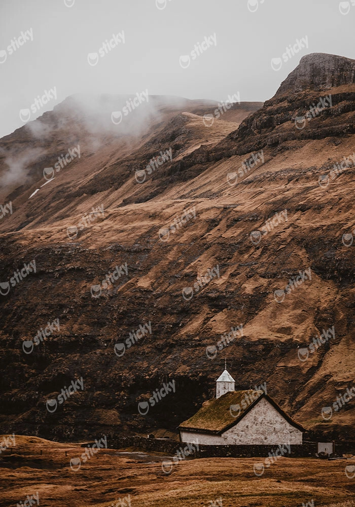 Πίνακας σε Καμβά RUSTIC FARMHOUSE MOUNTAIN LIFE 12