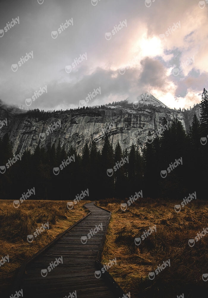 Πίνακας σε Καμβά RUSTIC FARMHOUSE MOUNTAIN PATH 2