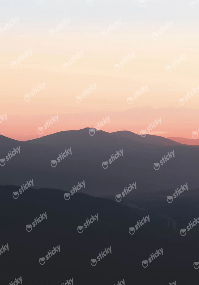 Πίνακας σε Καμβά RUSTIC FARMHOUSE MOUNTAIN SUNSET