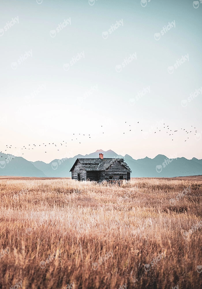 Πίνακας σε Καμβά RUSTIC FARMHOUSE PRAIRIE HOUSE