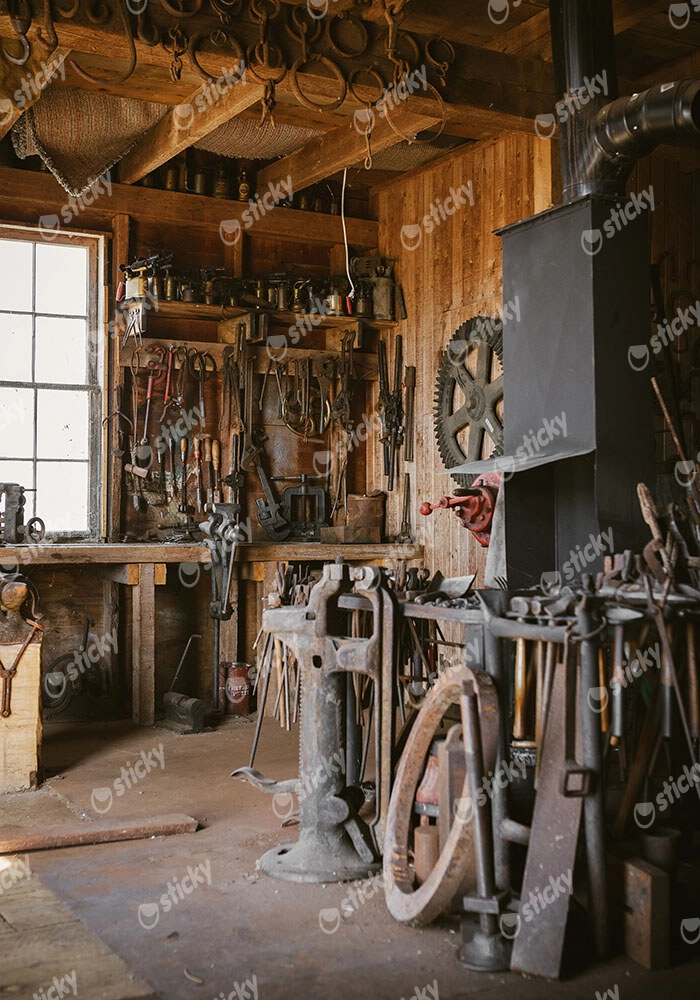 Πίνακας σε Καμβά RUSTIC FARMHOUSE SHED 2