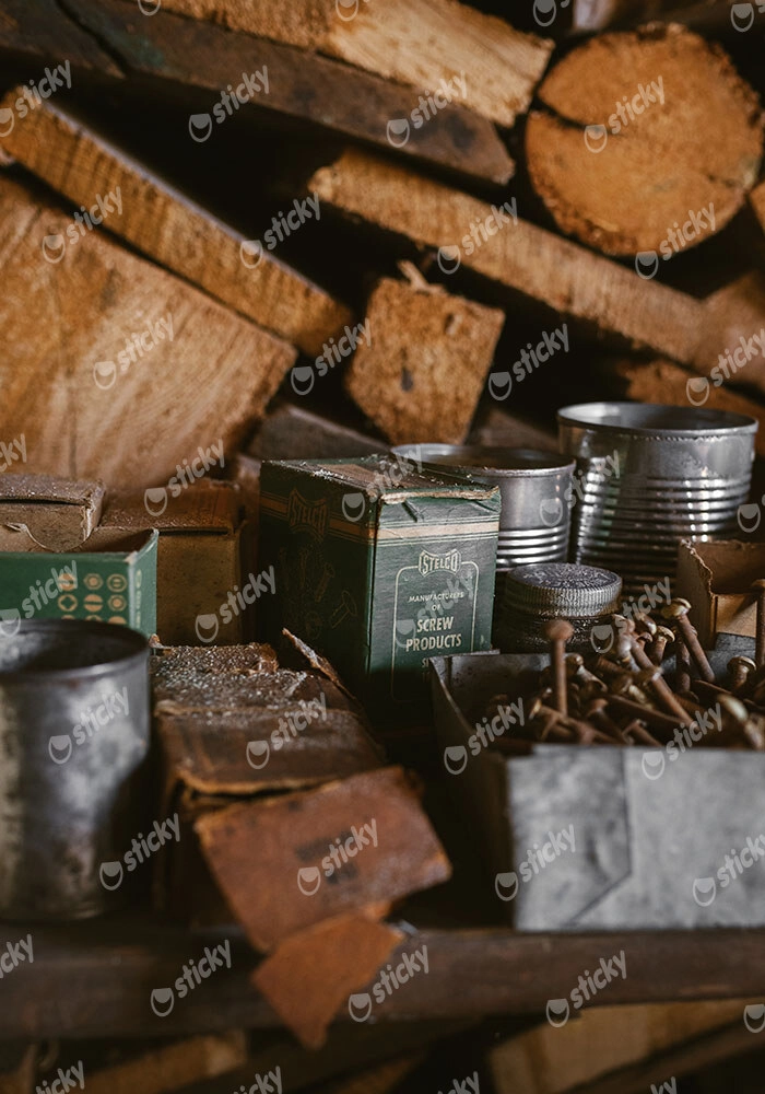 Πίνακας σε Καμβά RUSTIC FARMHOUSE SHED