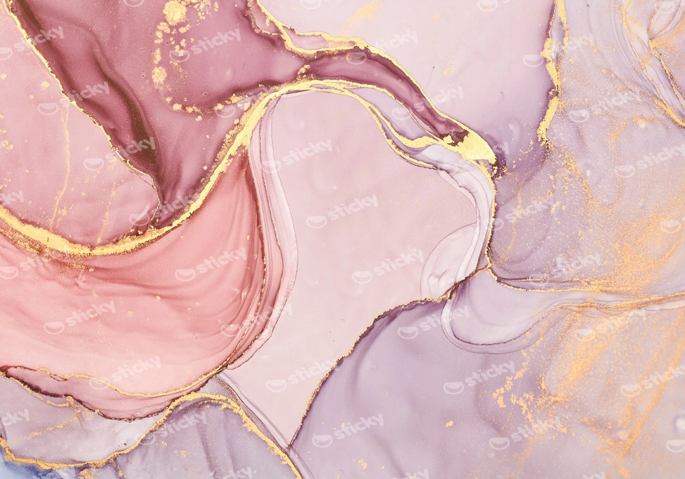 Πινακας σε καμβά PINK AND GOLD MARBLE PAINT