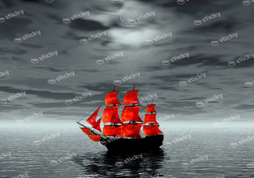 Πινακας σε καμβά RED SHIP