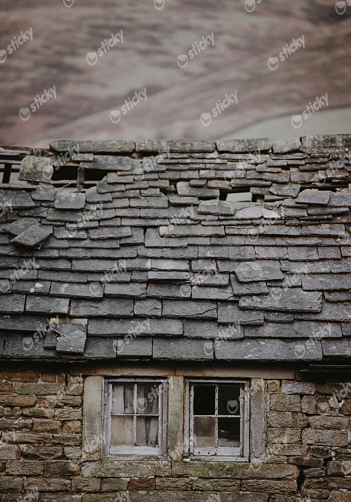 Πίνακας σε Καμβά RUSTIC FARMHOUSE STONE CABIN 4