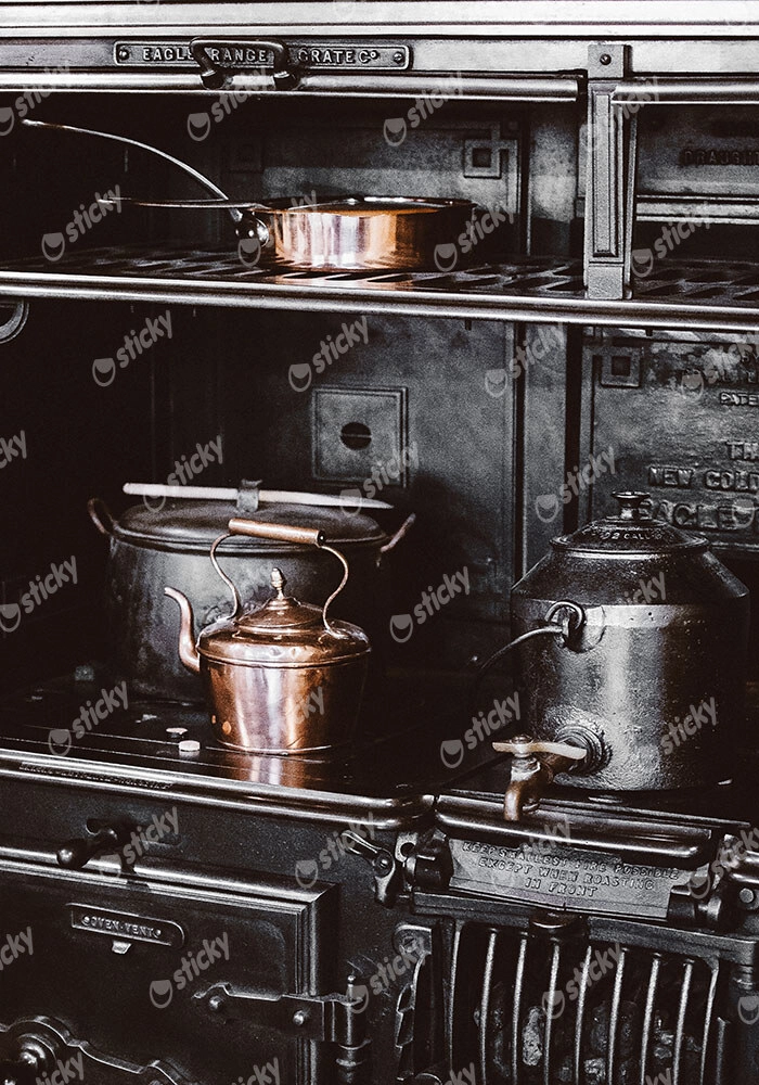Πίνακας σε Καμβά RUSTIC FARMHOUSE STOVE