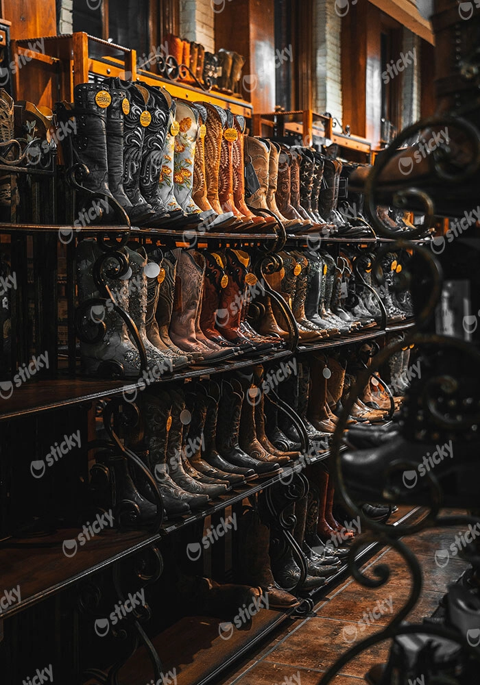 Πίνακας σε Καμβά RUSTIC FARMHOUSE BOOTS