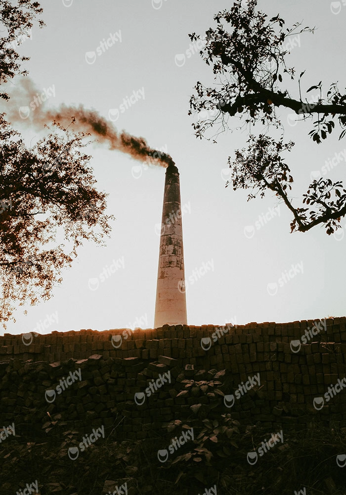 Πίνακας σε Καμβά RUSTIC FARMHOUSE CHIMNEY 2
