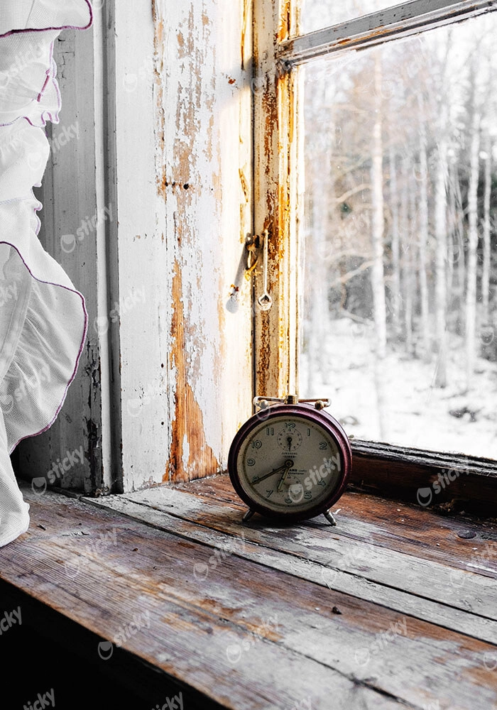 Πίνακας σε Καμβά RUSTIC FARMHOUSE CLOCK