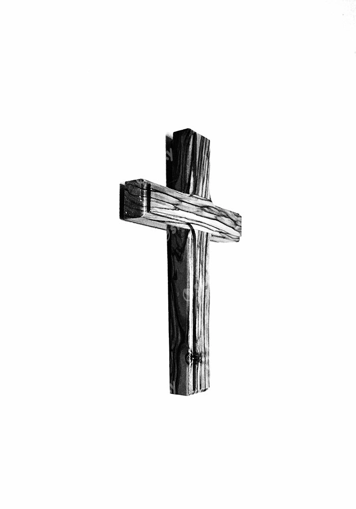 Πίνακας σε Καμβά RUSTIC FARMHOUSE CROSS