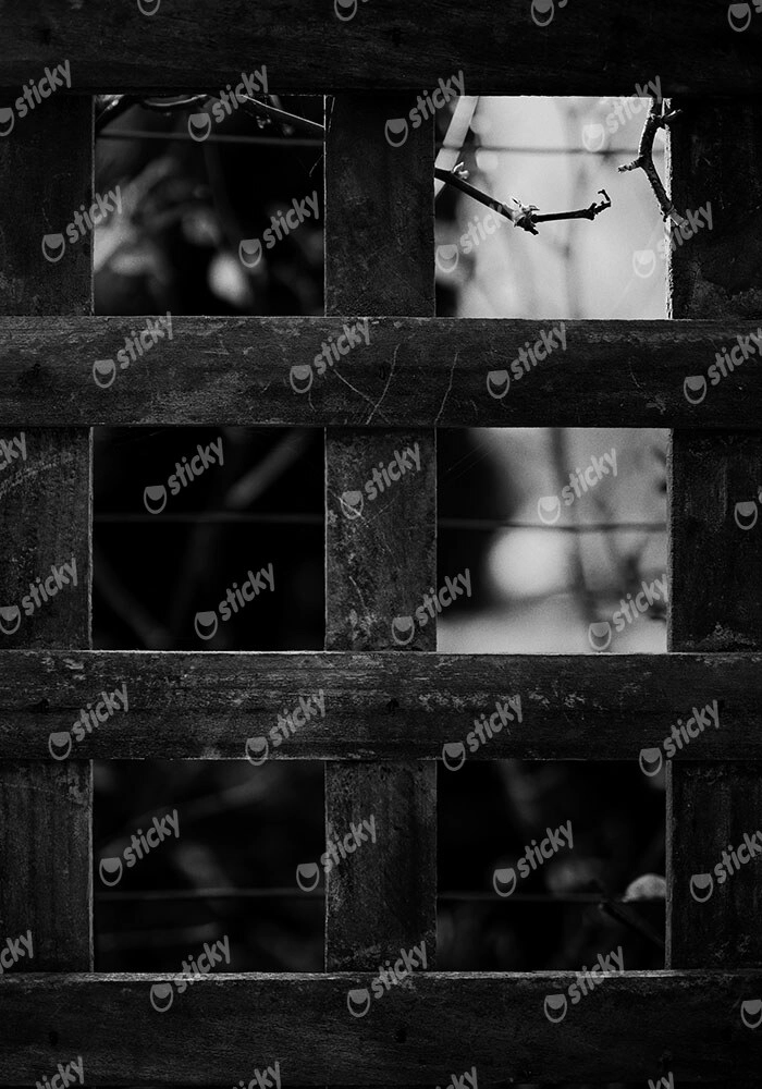 Πίνακας σε Καμβά RUSTIC FARMHOUSE FENCE