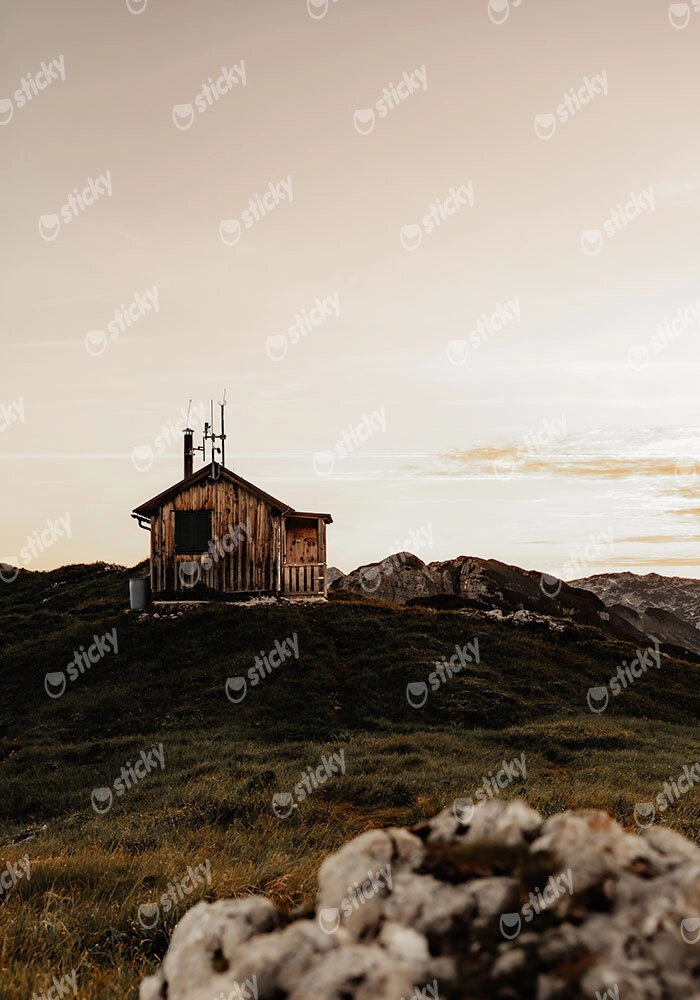 Πίνακας σε Καμβά RUSTIC FARMHOUSE MOUNTAIN LAKE CABIN 2