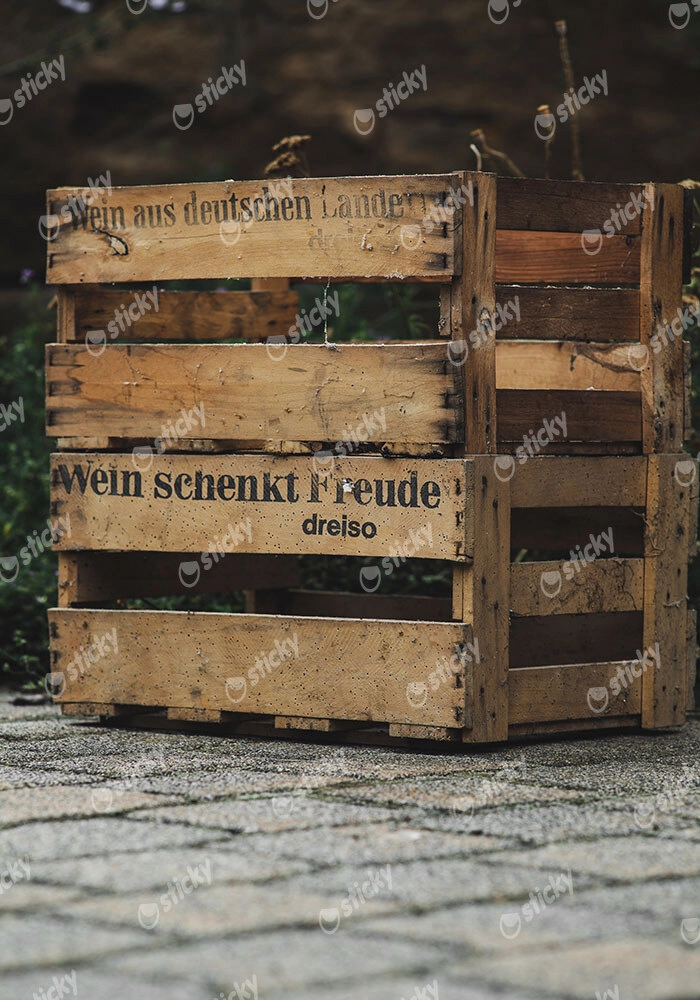 Πίνακας σε Καμβά RUSTIC FARMHOUSE CRATES