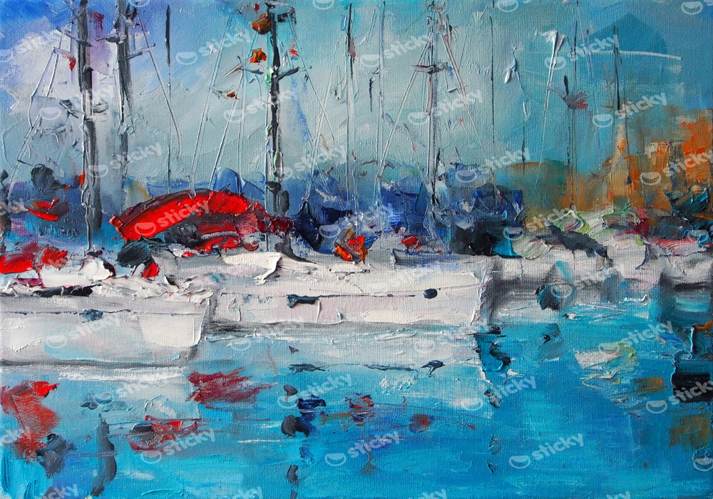 Πινακας σε καμβά ITALIAN SAILBOATS
