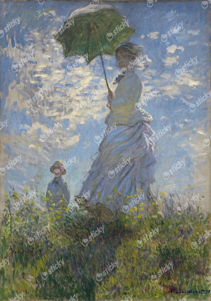 Πινακας σε καμβά MONET - WOMAN WITH SON