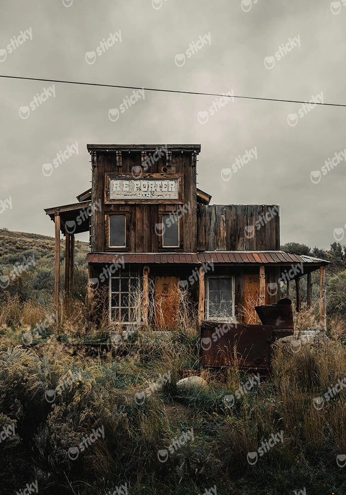 Πίνακας σε Καμβά RUSTIC FARMHOUSE OLD CABIN 3