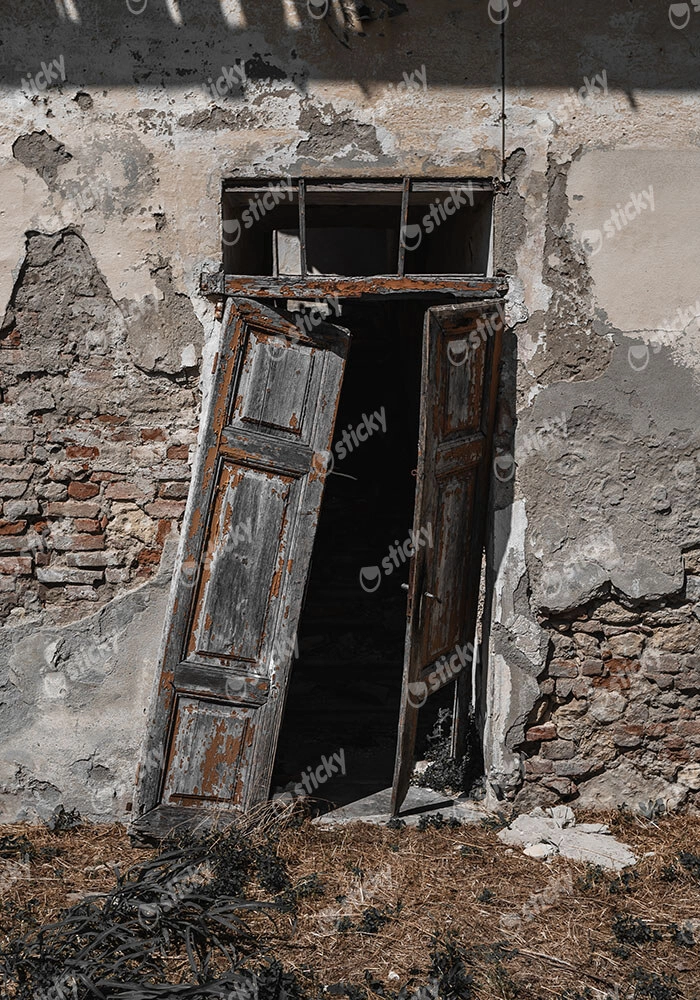 Πίνακας σε Καμβά RUSTIC FARMHOUSE OLD DOOR