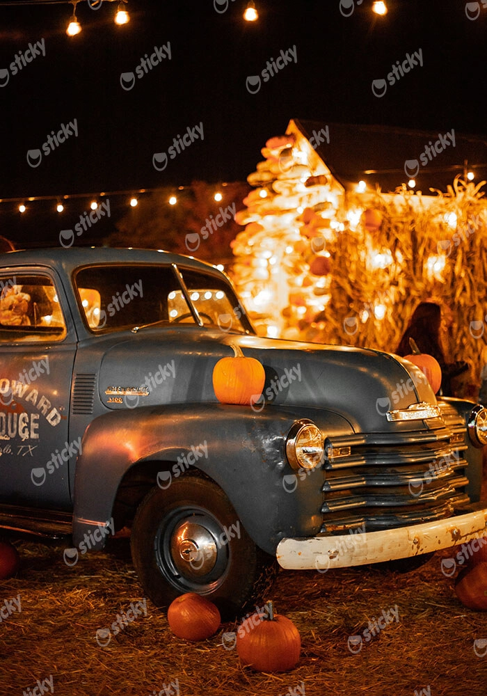 Πίνακας σε Καμβά RUSTIC FARMHOUSE OLD TRUCK 3