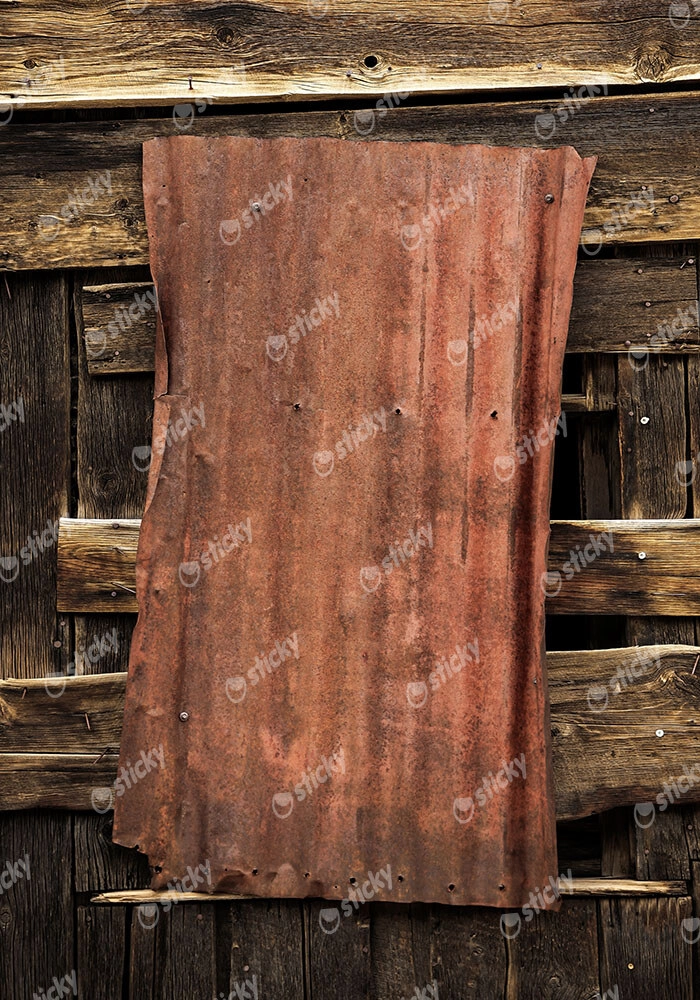 Πίνακας σε Καμβά RUSTIC FARMHOUSE WOOD AND METAL