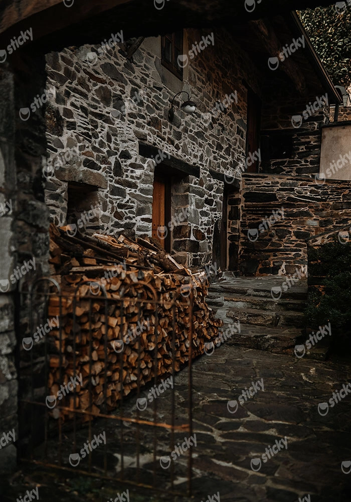 Πίνακας σε Καμβά RUSTIC FARMHOUSE YARD