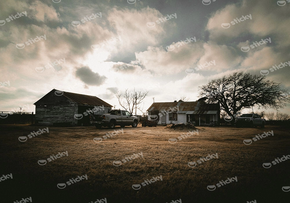 Πίνακας σε Καμβά RUSTIC FARMHOUSE BARN 6