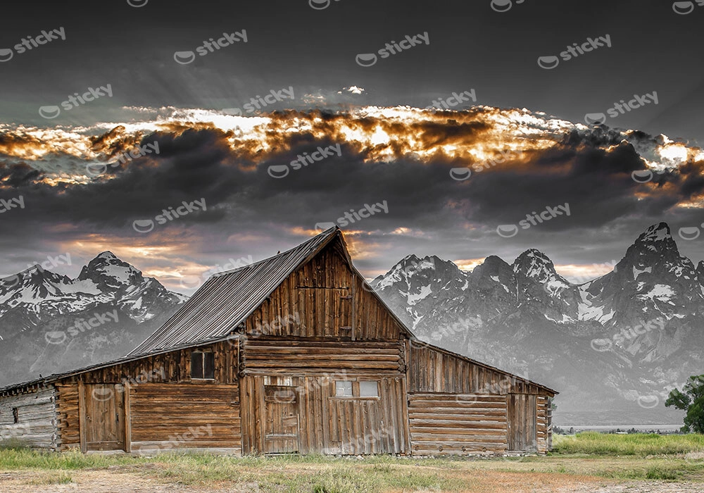 Πίνακας σε Καμβά RUSTIC FARMHOUSE BARN 7